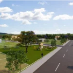 Parque da lua imagem renderizada vista aérea