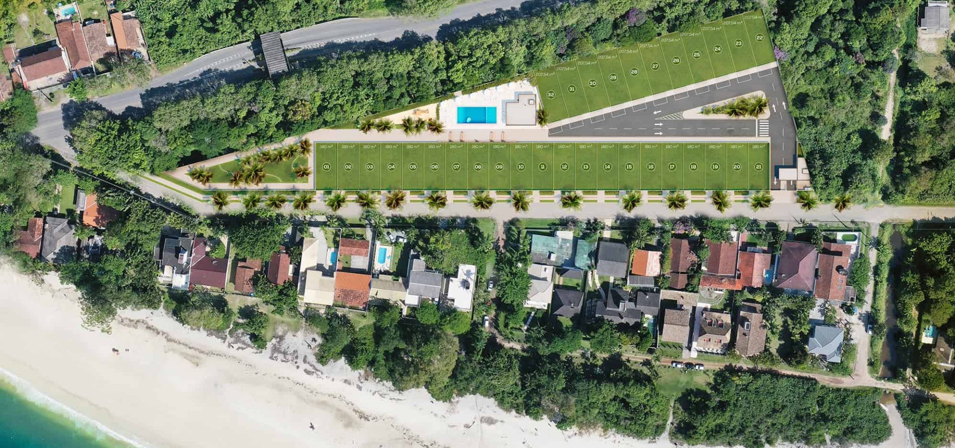 top view prainha beach